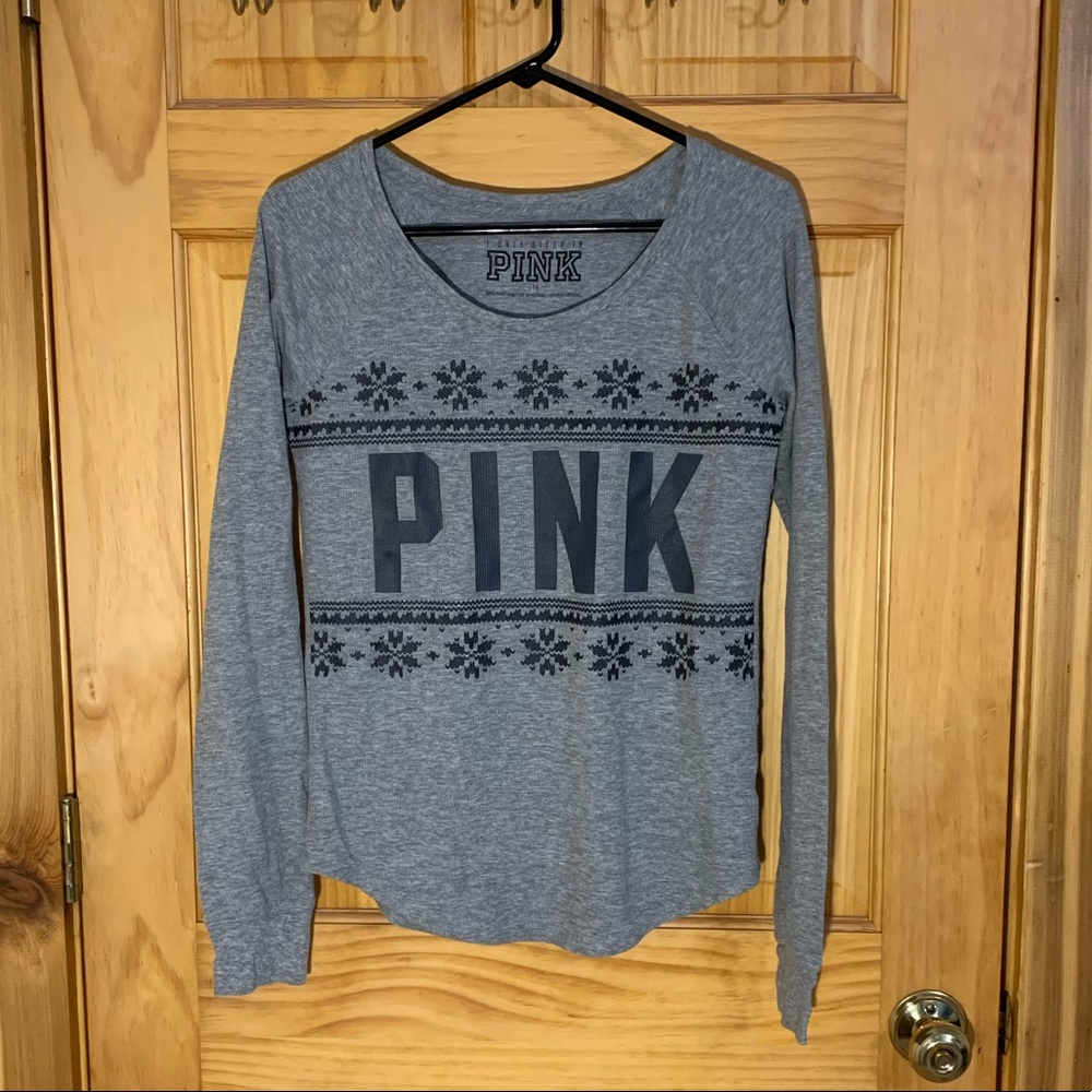 PINK Long Sleeve Women’s Large Pajama Top